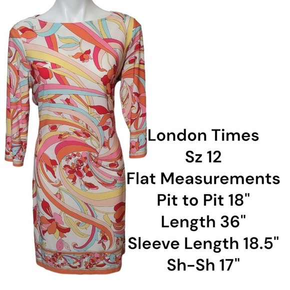 London Times Shift Dress size 12 - Picture 3 of 10